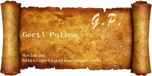 Gertl Polina névjegykártya